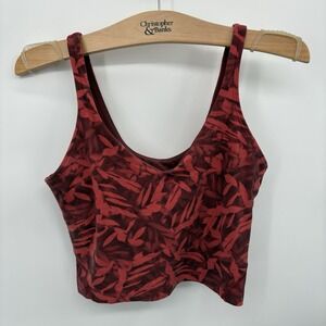 Lululemon‎ Align Cropped Tank Top Size 6 Red Light Support Rare #4A